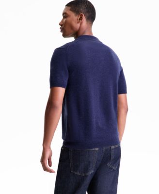 Men's Regular-Fit 100% Cashmere Sweater Polo Shirt, Macy's Exclusive