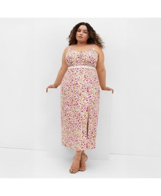 Plus Size Sweet Floral Maxi Dress
