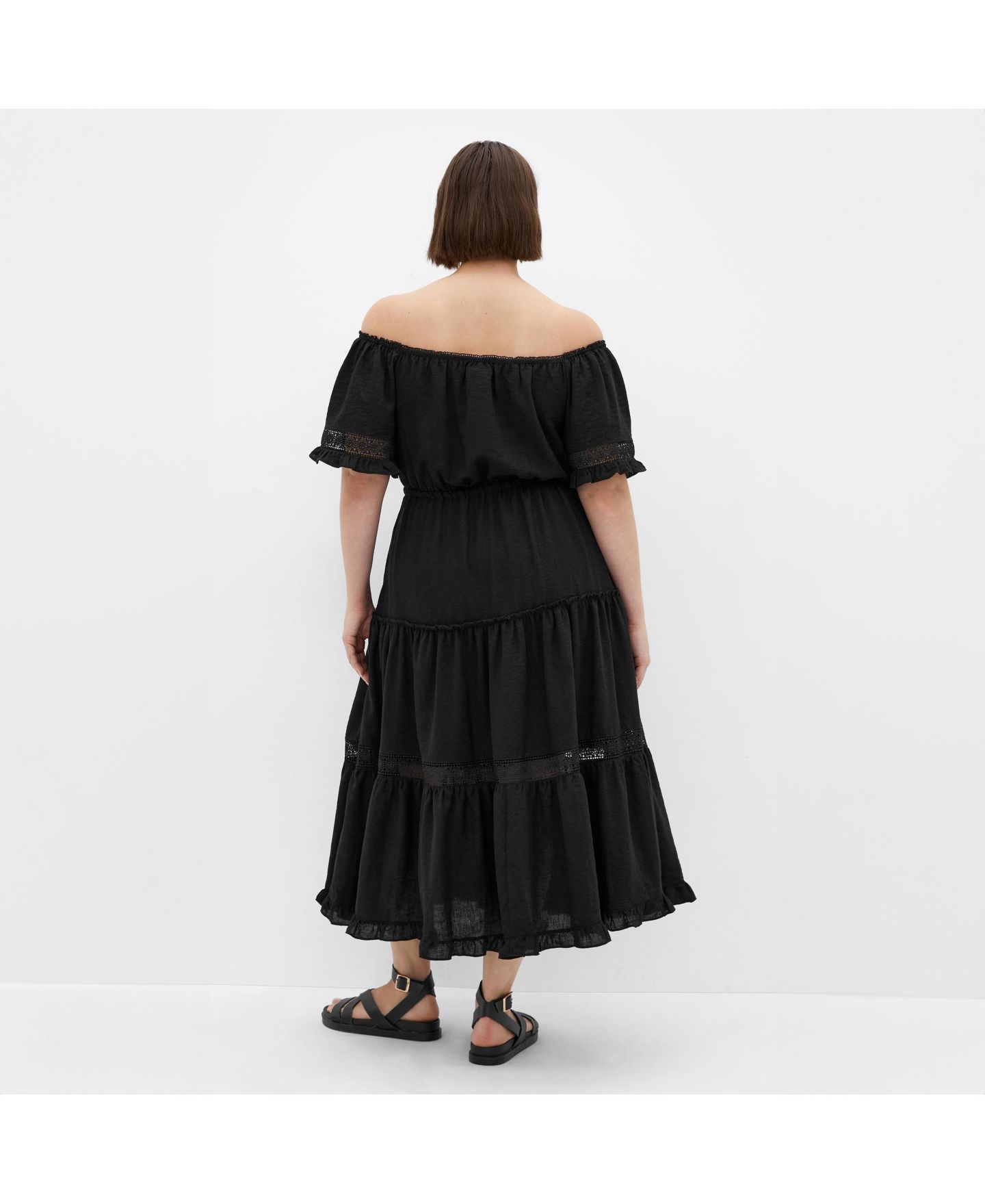 Женское платье CITY CHIC Plus Size Angel Midi, цвет: Чёрный — фото 2