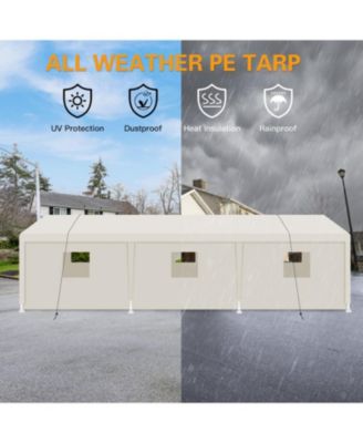 10x30 Heavy Duty Portable Carport - White