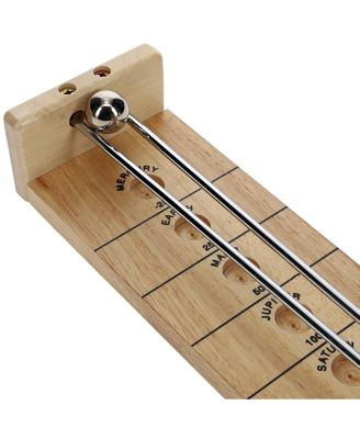 Mini Shoot The Moon - a Classic 1940's Nostalgia Game - Solid Natural Wood - 9 inch travel version