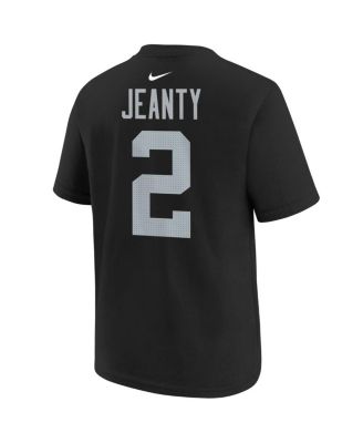 Big Boys and Girls Ashton Jeanty Black Las Vegas Raiders 2025 NFL Draft First Round Pick Name Number T-Shirt