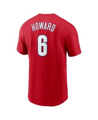 Men's Ryan Howard Red Philadelphia Phillies Fuse Name Number T-Shirt