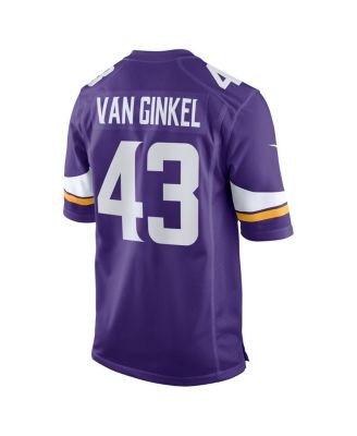 Men's Andrew Van Ginkel Purple Minnesota Vikings Team Game Jersey