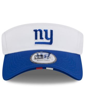 Men's White/Royal New York Giants 2025 NFL Training Camp Adjustable Visor Hat