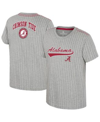 Colosseum - Big Boys and Girls Heather Gray Alabama Crimson Tide Airball Baseball T-Shirt