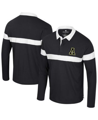Colosseum - Men's Black Appalachian State Mountaineers Too Cool For School Long Sleeve Polo Shirt