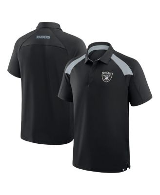 Fanatics - Men's&nbsp;Black Las Vegas Raiders Back Around Raglan Polo Shirt