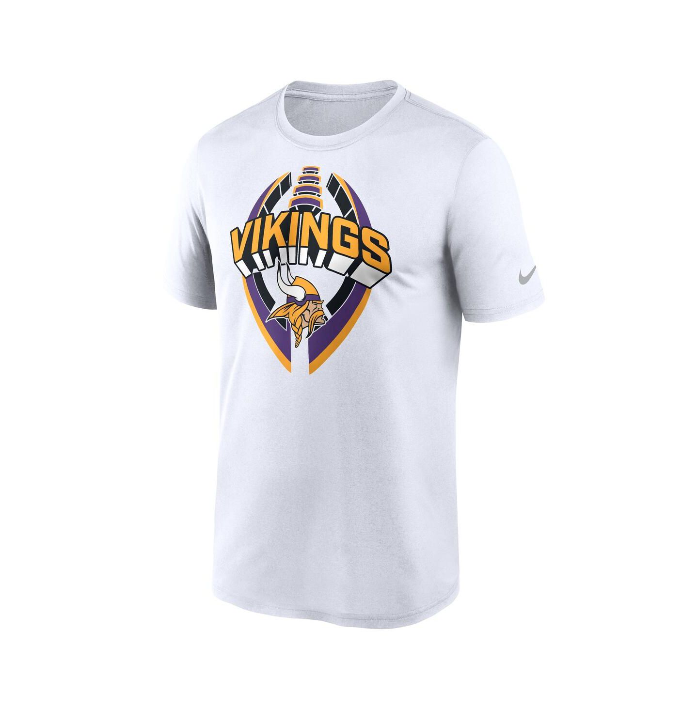 Мужская футболка Nike White Minnesota Vikings Legend Icon Performance — фото 3