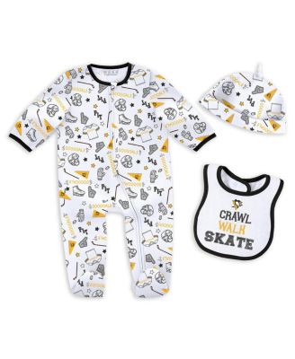 WEAR by Erin Andrews - Baby Boys and Girls Pittsburgh Penguins Sleep and Play Sleeper with Bib Set