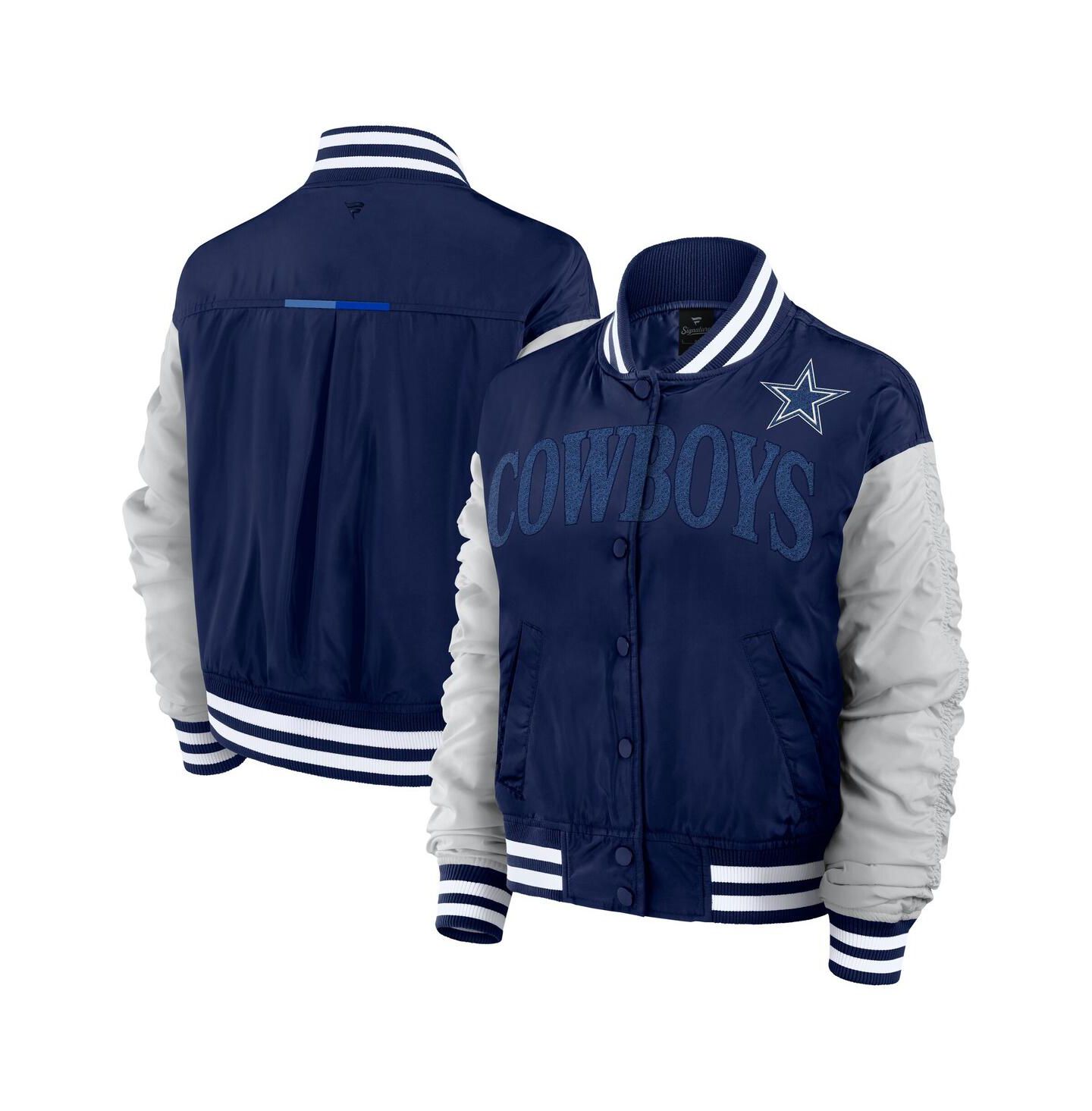 Женская куртка Fanatics Navy Dallas Cowboys Elements Wave Full-Snap — фото 1