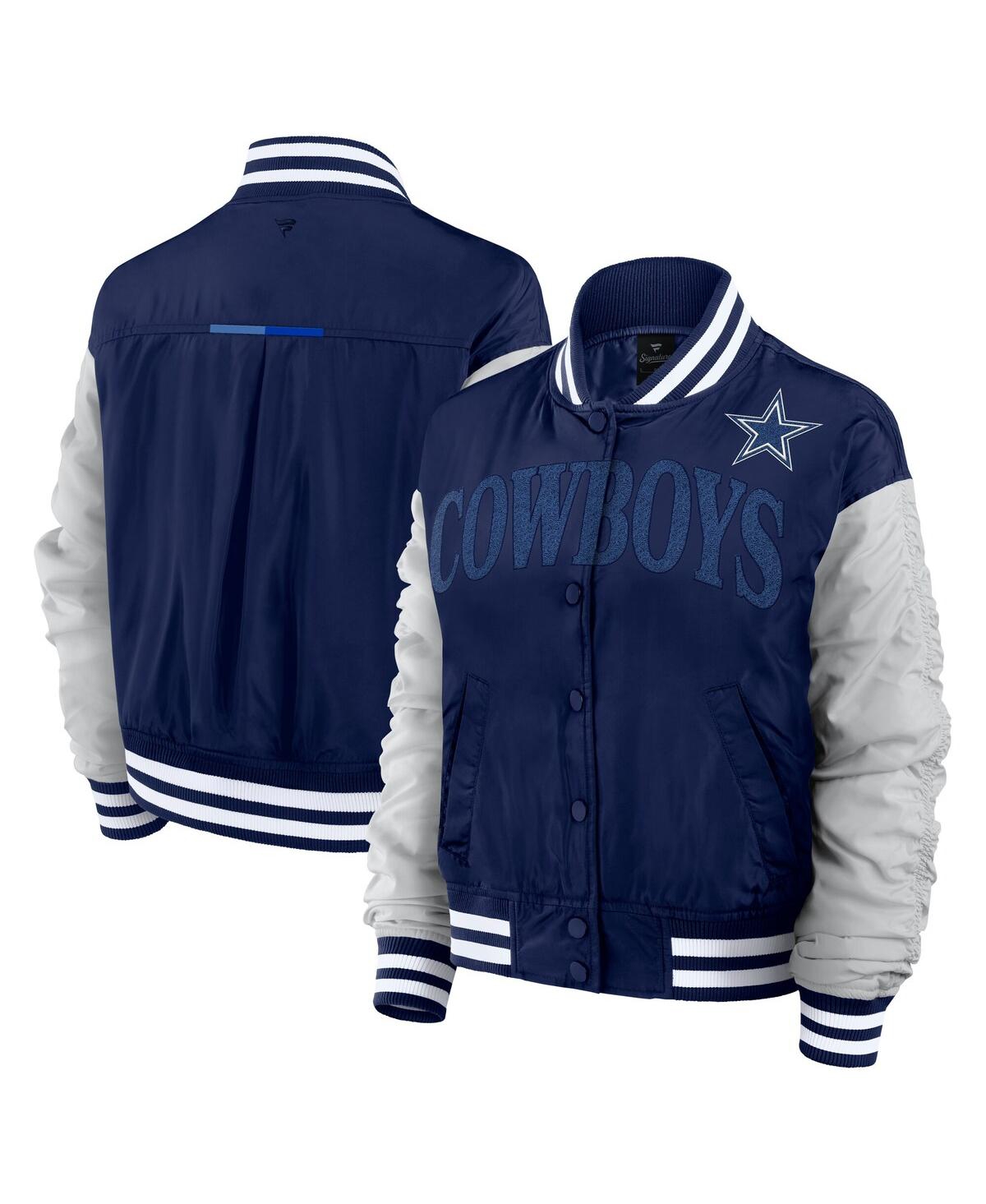 Fanatics Women's Navy Dallas Cowboys Elements Wave Full-Snap Jacket