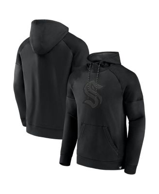 Fanatics - Men's&nbsp;Seattle Kraken Black Ice Defender Raglan Pullover Hoodie
