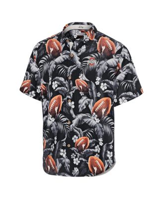 Men's Black Ohio State Buckeyes Veracruz Cay First Down Blooms Button-Up Shirt