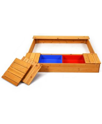 Kids Sandbox, 49”x47” Cedar Wooden Sand Pit