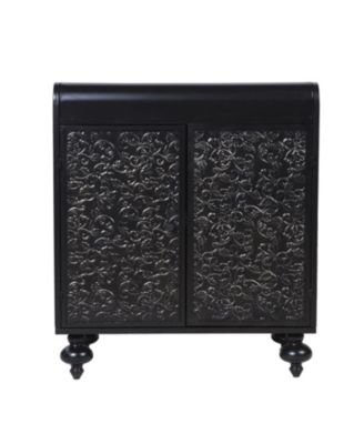 Wood Art Accent with 2 Doors Cabinet