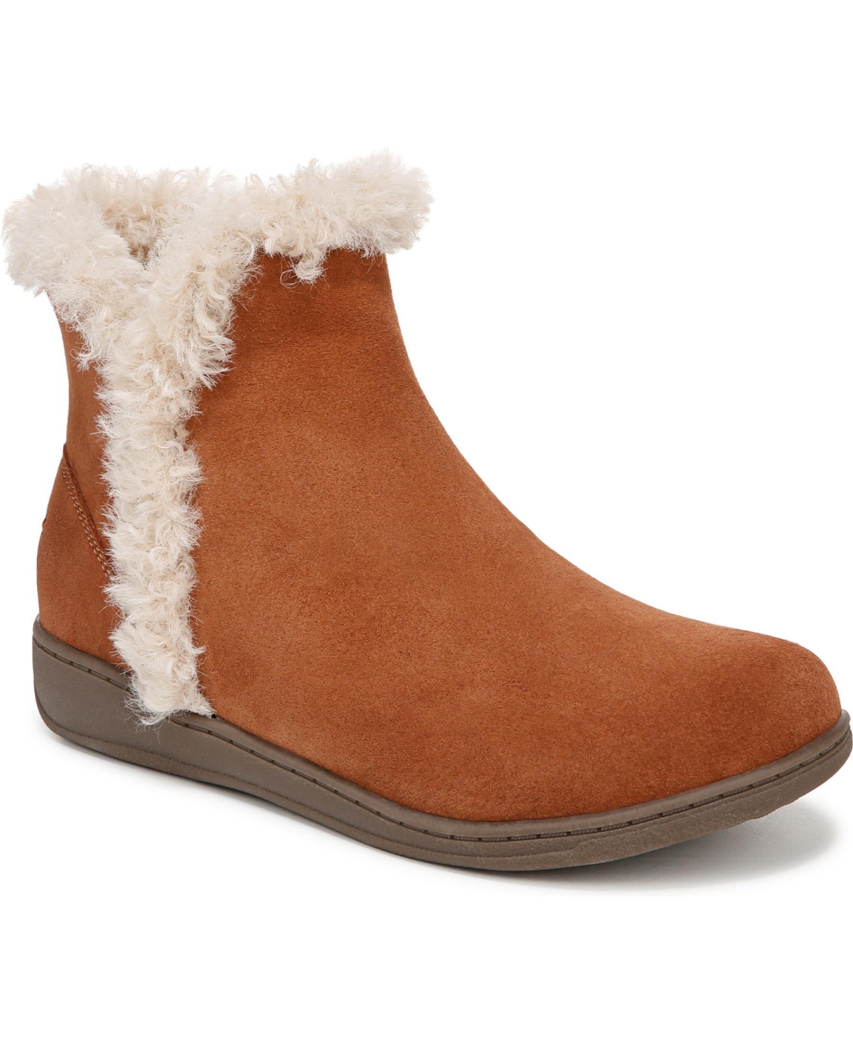 Womens Unwind Bootie Slip On Slippers - Oatmeal suede