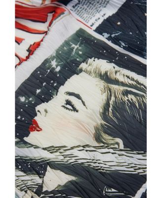 Women's Wrinkled collage scarf