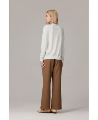 Women's 100% Merino Wool Light Weight Cardigan | Ultra Soft Fine Gauge Sweaters Machine Washable