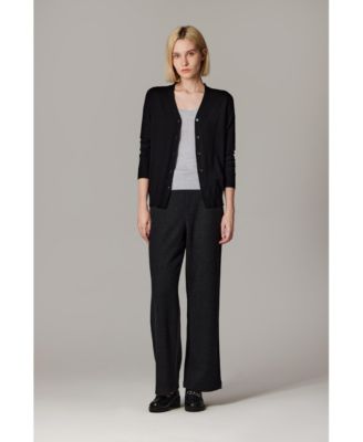 Women's 100% Merino Wool Light Weight Cardigan | Ultra Soft Fine Gauge Sweaters Machine Washable