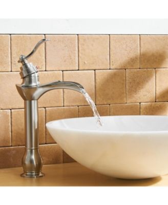 Waterfall Single Hole Single-Handle Vessel Bathroom Faucet in oil rubbed bronze