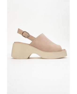 Power Leather Platform Wedge Sandals (Women)