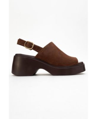 Power Leather Platform Wedge Sandals (Women)