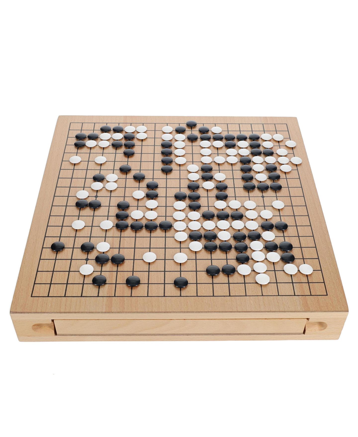 Детские игрушки WE Games Wooden Strategy Go Set with Pull-Out Drawers Board Game, 361 Pieces, Ages 12+, цвет: Натуральный — фото 6