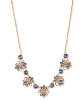 Marchesa - Multi-Stone Cluster Statement Necklace, 16" + 3" extender