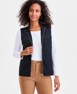 Women's Zip-Front Tech Cargo Vest, Macy's Exclusive
