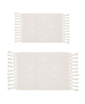 Jean Pierre New York Ricardo Fringe Cotton 2-Pc. Bath Rug Set - Ivory, 2 piece set
