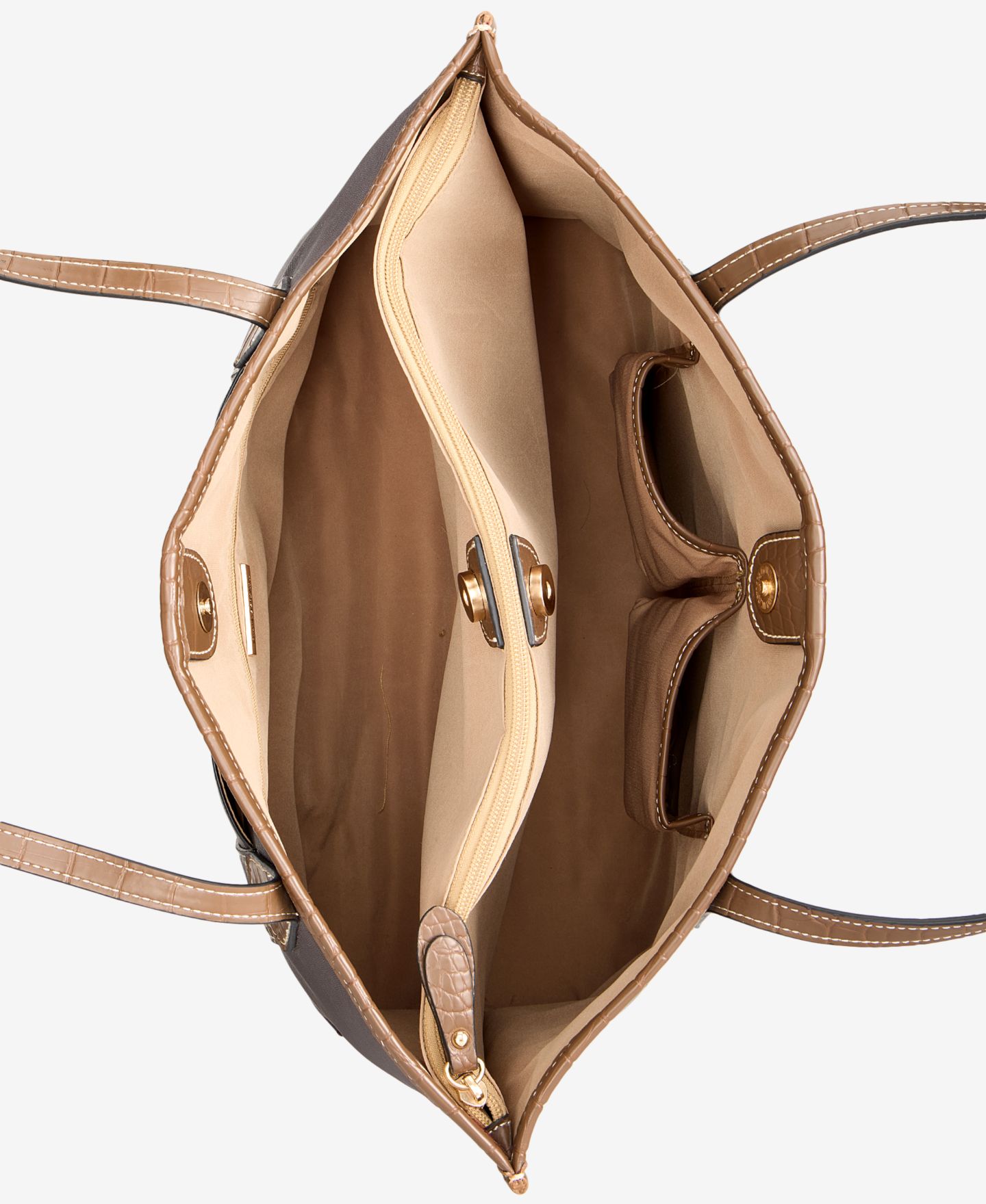 Женская сумка Giani Bernini Extra Large Monogram Block, цвет: Кофейный / Орех коричневый — фото 5