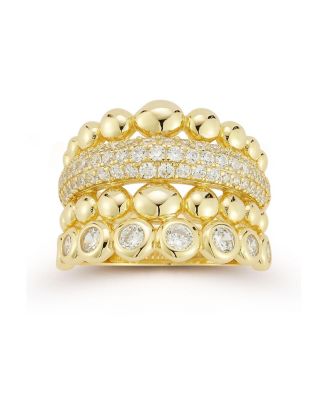 Sterling Silver Statement Stacked Ring