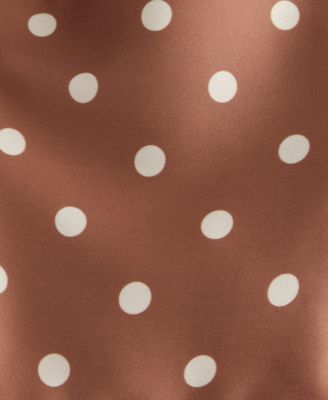 Women's Structured Taffeta Polka-Dot Dress