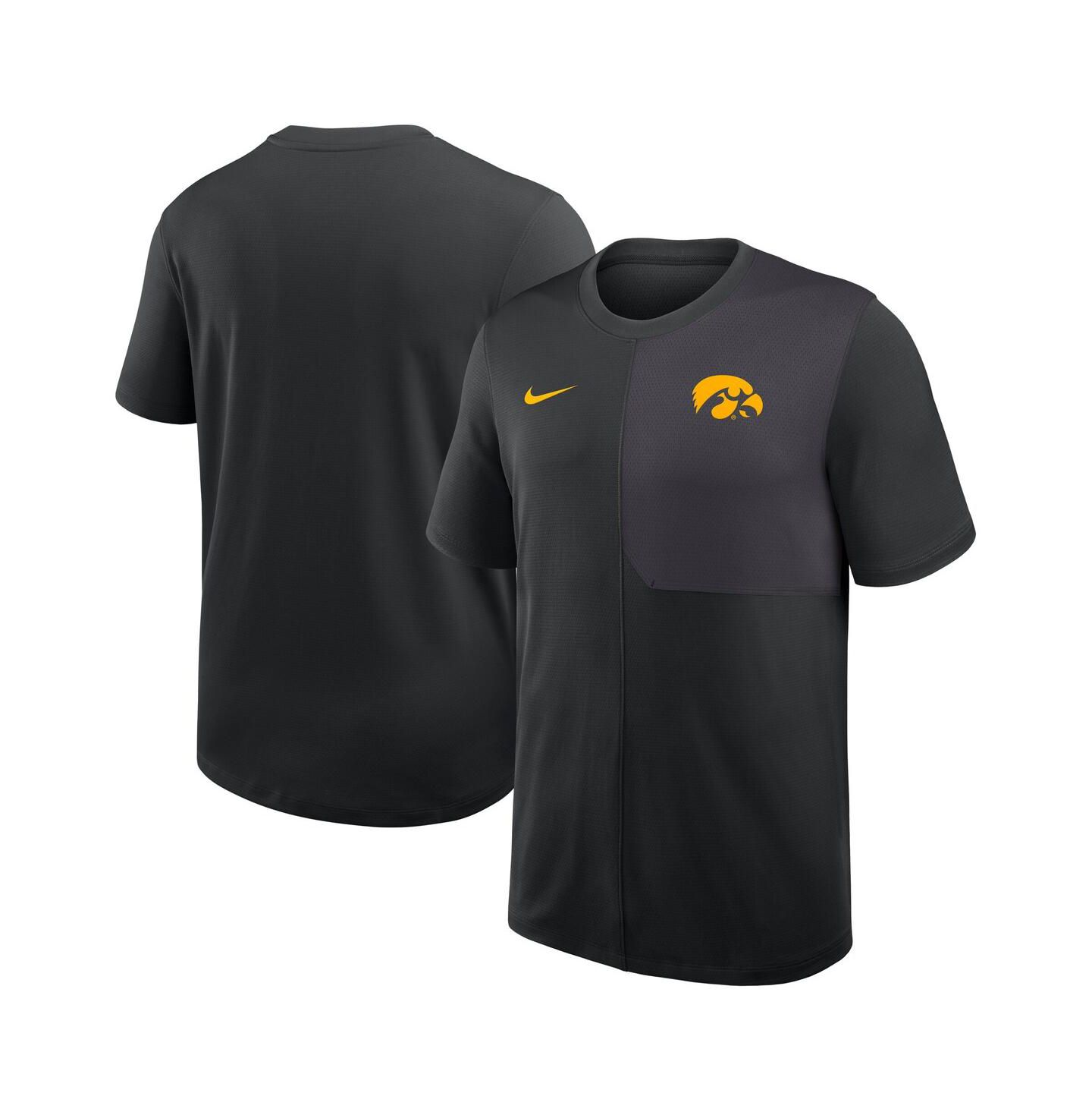 Мужская футболка Nike Black Iowa Hawkeyes 2025 Sideline UV Performance Coach — фото 1