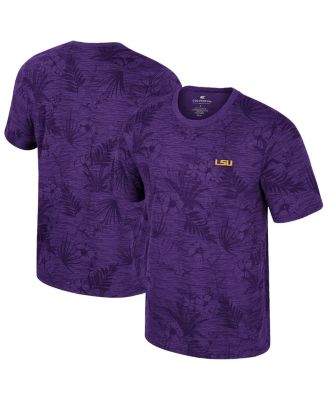 Colosseum - Men's Purple LSU Tigers Floral Printed T-Shirt