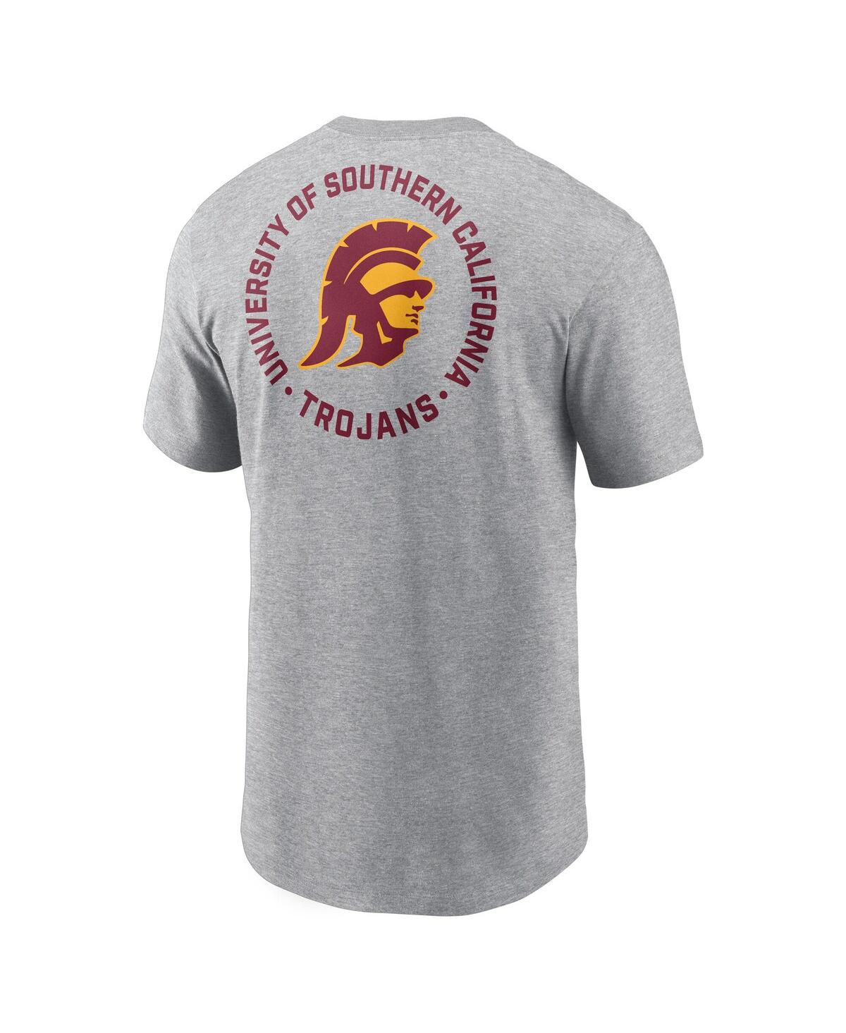 Nike Heather Gray Usc Trojans Campus 2-hit T-shirt In Gray