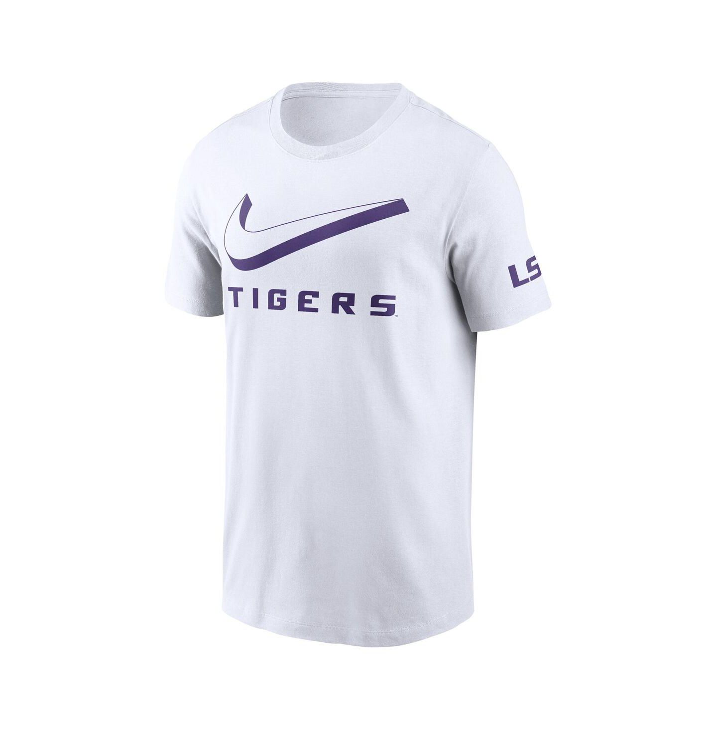 Мужская футболка Nike White LSU Tigers Primetime 2-Hit Swoosh — фото 3