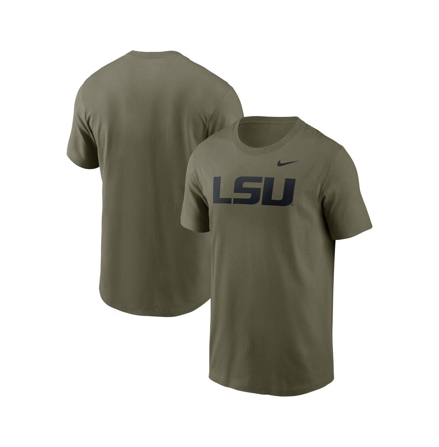 Мужская футболка Nike Olive LSU Tigers Primetime Logo Performance — фото 1