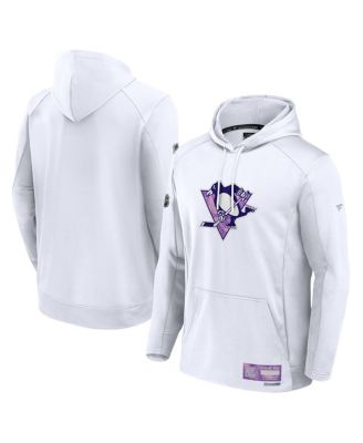 Fanatics - Men's White Pittsburgh Penguins Authentic Pro Hockey Fights Cancer Pullover Hoodie
