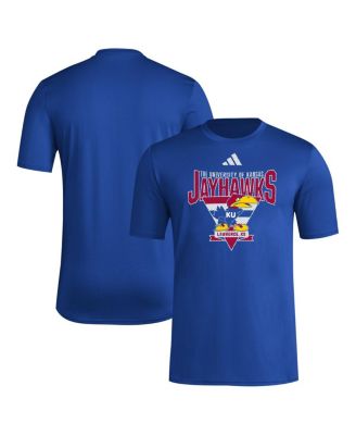 adidas - Men's Royal Kansas Jayhawks 2024 Locker Trilateral Pre-Game T-Shirt