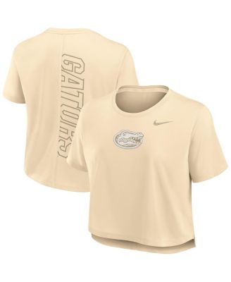Nike - Women's Tan Florida Gators Performance Cropped T-Shirt
