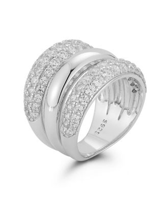 Sterling Silver Statement Triple Dome Ring