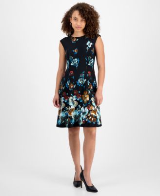 Connected - Petite Floral Sleeveless Sheath Dress