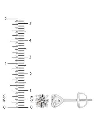 GIA Certified Diamond Stud Earrings (2 ct. t.w.) in 14k White Gold
