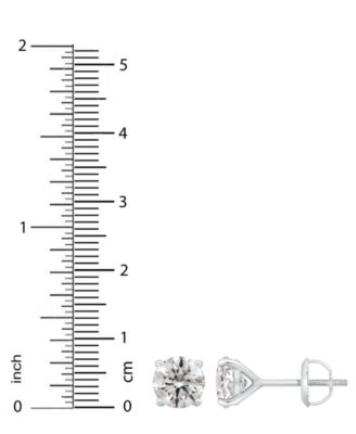 GIA Certified Diamond Stud Earrings (1-1/2 ct. t.w.) in 14k Gold