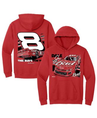 JR Motorsports Official Team Apparel - Men's Red Dale Earnhardt Jr. Budweiser Car Pullover Hoodie