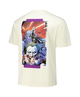 Men's Cream Batman Comics The Joker Loose Fit T-Shirt