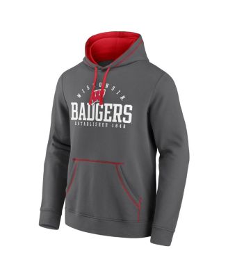 Men's Gray Wisconsin Badgers Toppler Fleece Pullover Hoodie