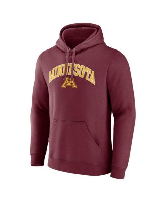 Men's Maroon Minnesota Golden Gophers Arched Logo Pullover Hoodie